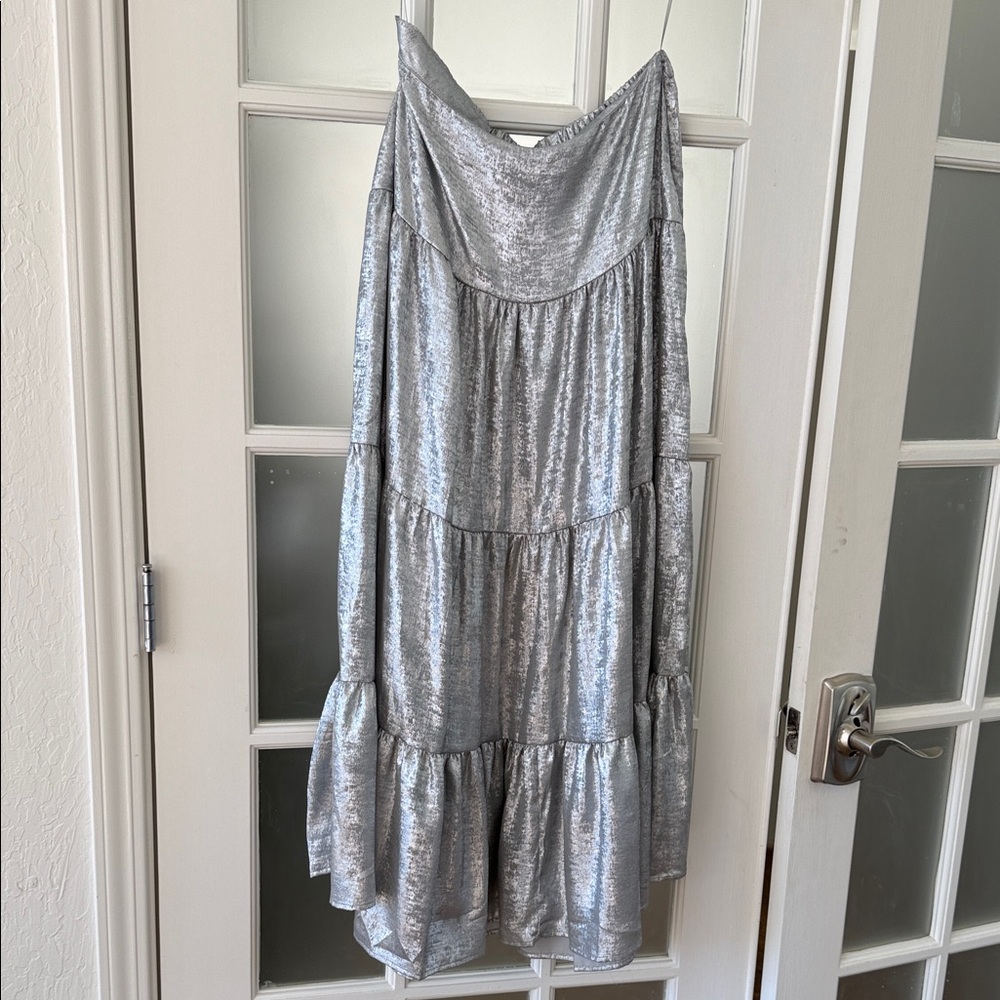 Casual to elegant Silver Metallic Skirt